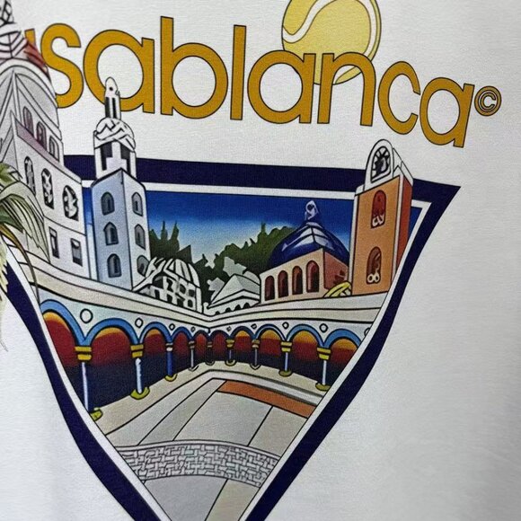 Casablanca White Short Sleeve Tee - Picture 4 of 5